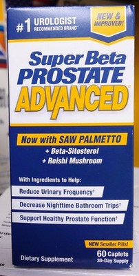 Super Beta Prostate Advanced + Saw Palmetto  60 Caplets Exp: 07/2028