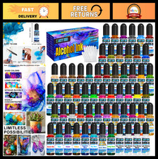 60 Bottles Alcohol Ink Set - Concentrated Ink for Epoxy Resin Art, Tumbler Makin