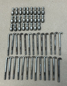 1920's 30's Vega Banjo Hook And Nuts Nickel Over Brass Nuts 26pc Lot