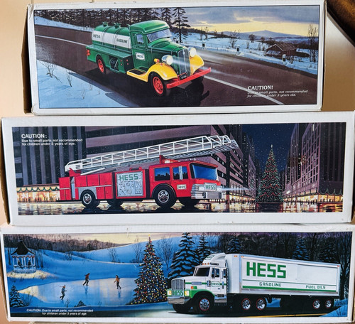 Vintage Hess Toy Truck Bank Lot of 3 1985, 1986, 1987