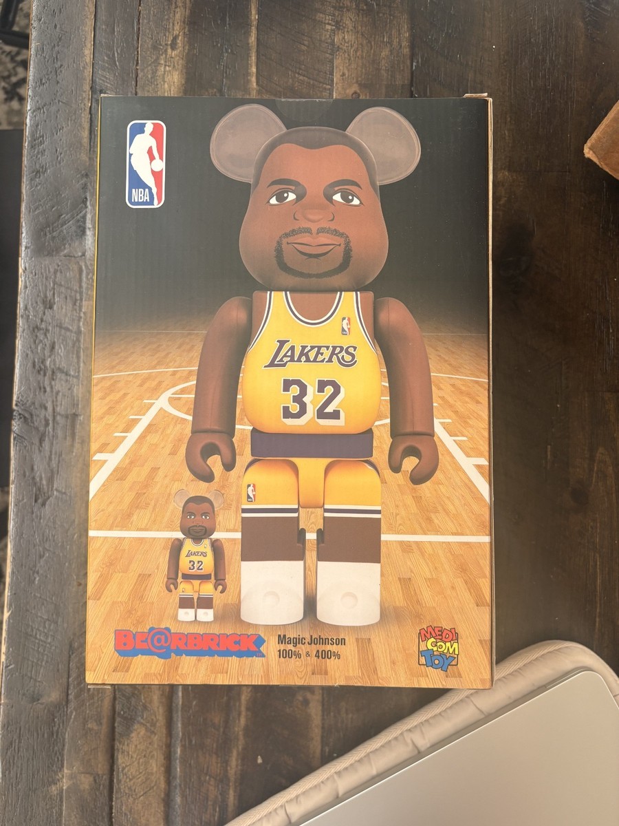 MEDICOM 400 100 Bearbrick NBA La Lakers Magic Johnson Be@rbrick