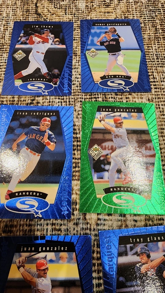 Lote (8) tarjetas de béisbol Upper Deck Choice StarQuest 1998 - lámina verde y azul Foto 2 de 4