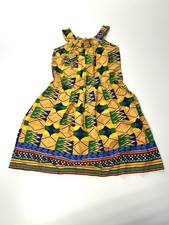 Girls African Wax Fabric Ankara Dress No Size Check Measurements Multicolor