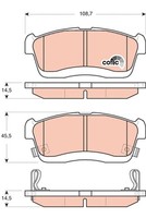 TRW Bremsbelagsatz, Scheibenbremse Vorderachse U.A. FüR Daihatsu, Subaru