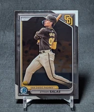 Ethan Salas Chrome Prospect Rookie 2024 Bowman Draft #BDC-140 San Diego Padres