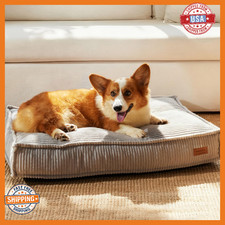 FUKUMARU 5.5-Inch Thick Dog Bed Mat, Washable Cat Bed with Waterproof Lining, Or