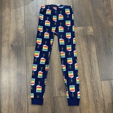 Hanna Andersson Rainbow Birthday Cake Moon and Back Pajama Pants, Size 140 / 10