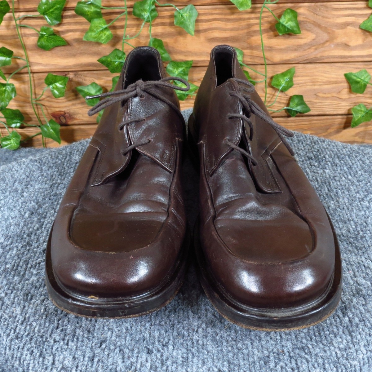 Bachrach Shoes Mens Size 11 Made in Italy‎ Leather Derby Apron Toe Black Dress Bachrach Black Dress Shoes for Men for sale | eBay main image 4