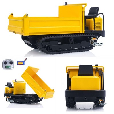 Metall 1/14 Hydraulische RC Spuren Dump Truck Kipper Licht Batterie Flysky Radio
