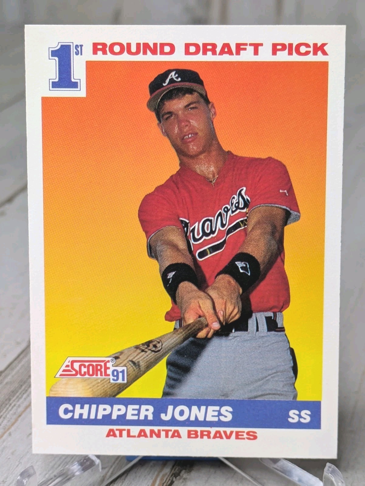 1991 Score #671 Chipper Jones RC Rookie Card Atlanta Braves
