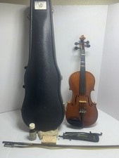   Vintage 1984 Glaesel VI131E 3/4 Violin with Case, Bow, Rosin, And Extras