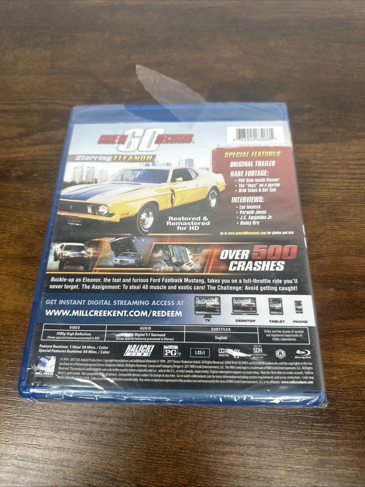 GONE IN 60 SECONDS Original Classic Car Theft Action Movie BLU-RAY + DIGITAL NEW Foto 2 de 4
