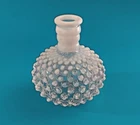 Fenton Style White Opalescent Hobnail Glass Decanter Bottle