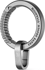 TISUR Mini Titanium Key Rings,Small Small, 1Pc Ti Links +1Pc Carabiner Clip 