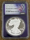 2011 W Proof American Silver Eagle 25th Anniversary $1 NGC PF 69 Ultra Cameo