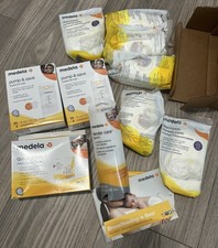NEW: LOT of EXTRA Medela Breast Pump Accessories Milk Feeding Bags Pads