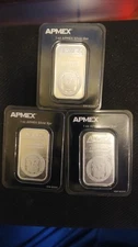 3-1 oz Silver Bar s- APMEX (TEP)