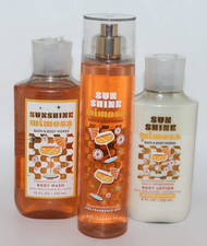 NUEVO Bath & Body Works SUNSHINE MIMOSA 3 PIEZAS Set Loción, Jabón Corporal y Bruma