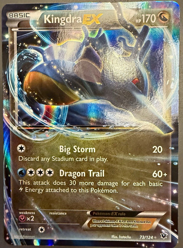 Pokemon TCG Kingdra EX 73/124 XY Fates Collide Holo Ultra Rare 170HP EN