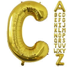 Letter Balloons Gold Party Balloon - 40 Inch Large Gold Letter C Balloon, Let...