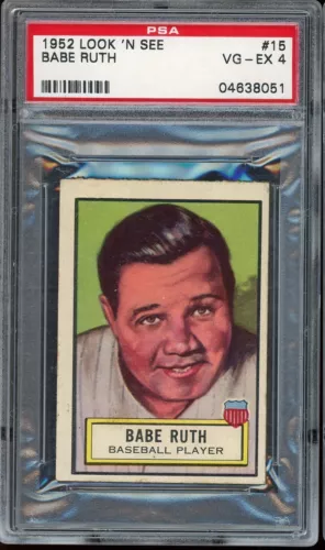 1952 Look 'n See #15 Babe Ruth PSA 4