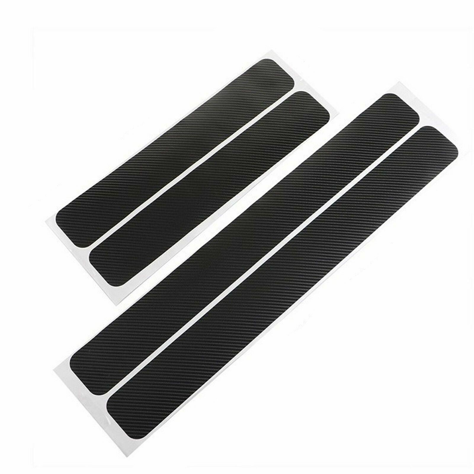 4x Accessories Carbon Fiber Car Scuff Plate Door Sill 3D Sticker Panel Protector