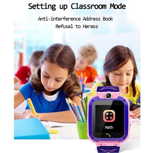 Q19 Montre Intelligente Smartwatch Enfant SOS Téléphone Carte Sim IP67 IOS Andro - Photo 7 sur 36