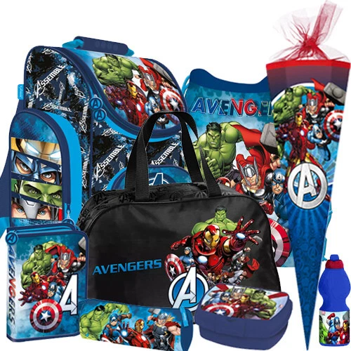 Avengers Marvel Hulk Schulranzen Tornister Ranzen Rucksack Set mit Schultüte