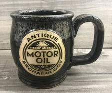 Antique Archaeology Pickin' America Motor Oil Sunset Hill Stoneware Mug USA Made