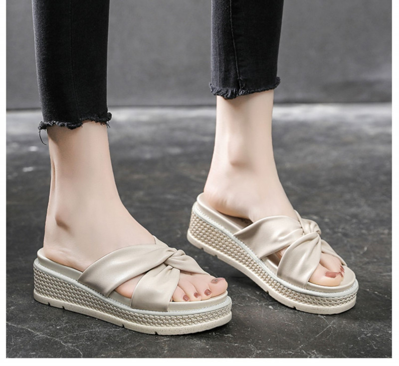 Para mujer Zapatos de playa Sandalias de verano con tacón de cuña con plataforma punta abierta