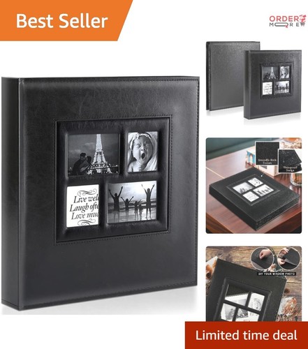 Photo Album Leather 4x6 500 Pockets Extra Large Family Wedding Keepsake