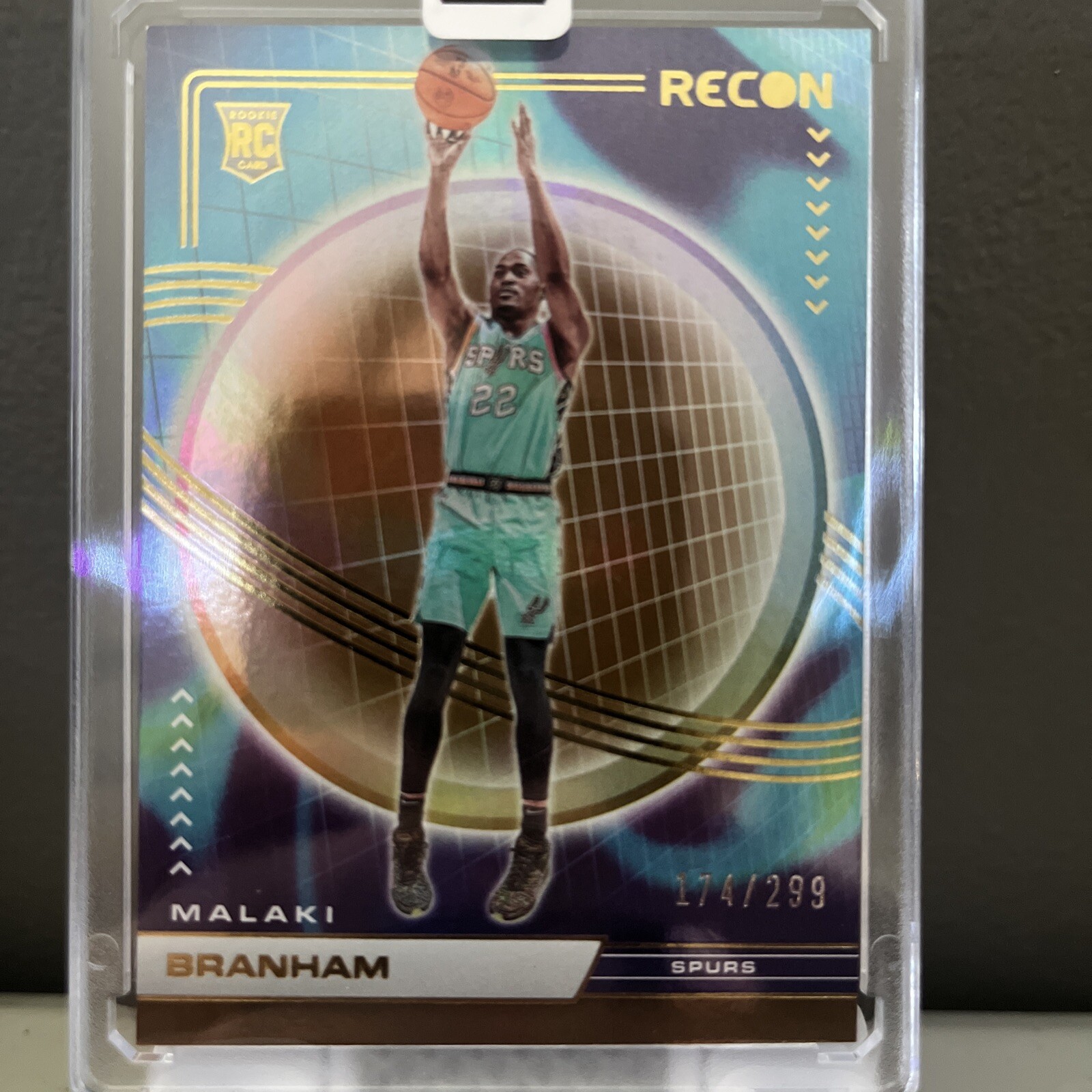 2022-23 RECON MALAKI BRANHAM ROOKIE CARD #243 BRONZE /299 Spurs