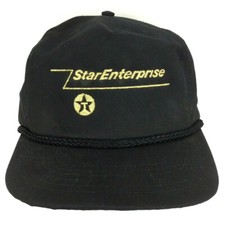 Vintage Texaco Star Enterprise Hat Gas Oil Rope Cap Logo Trucker Racing Baseball