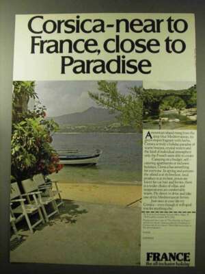 1977 France Tourism Ad - Corsica Close to Paradise