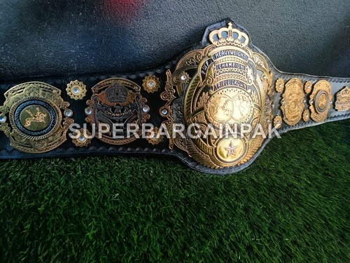 Cinturón de título de campeonato de lucha libre peso pesado triple corona enchapado de 4 mm de zinc - Imagen 5 de 6