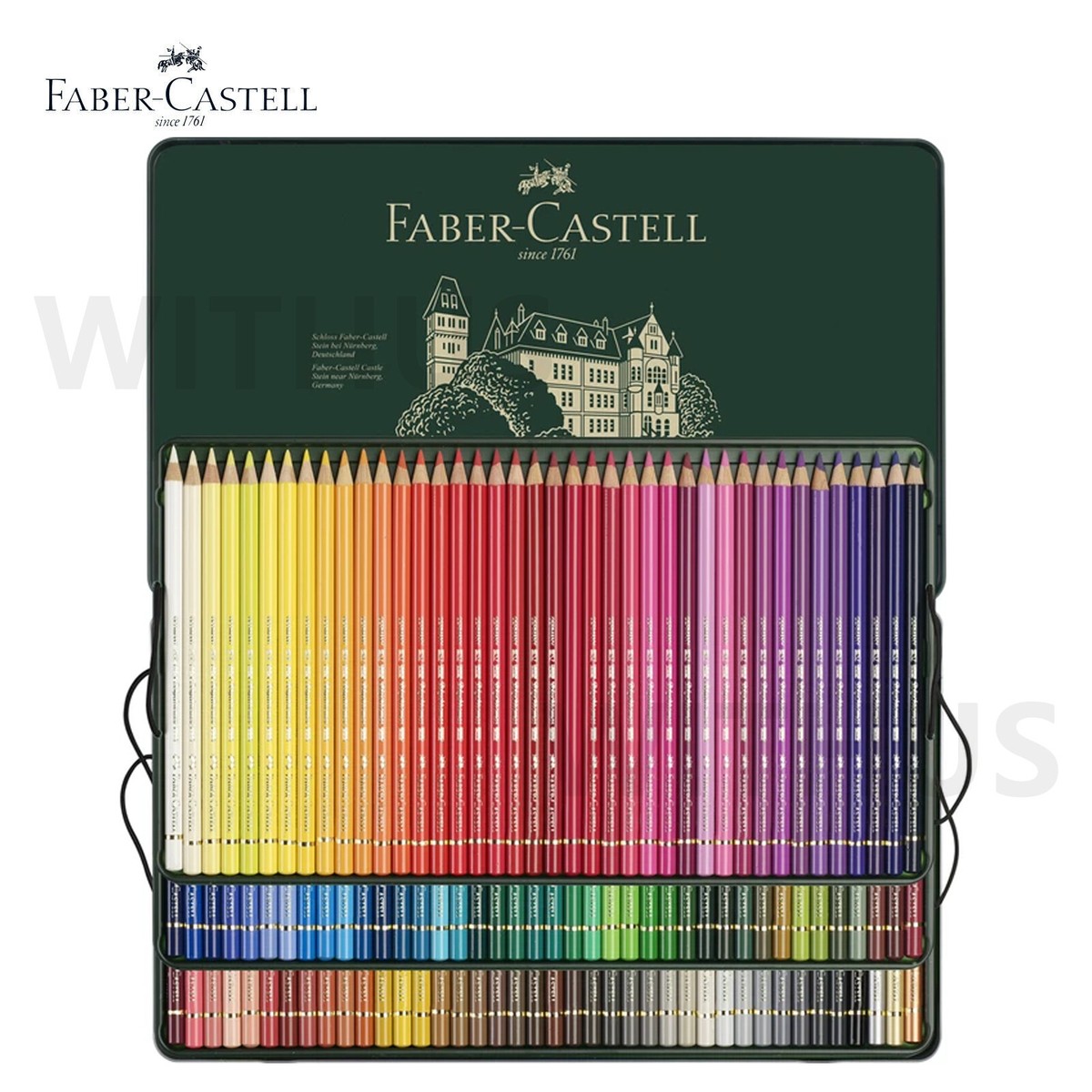 Faber-Castell #110011 Polychromos pencils in Metal Tin 120 colors