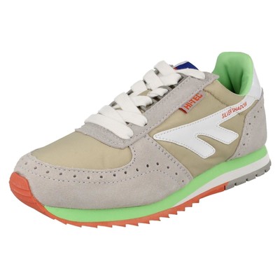 ladies grey leather trainers