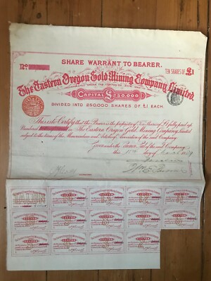 THE EASTERN OREGON GOLD MINING CY LTD (USA) (Z1)