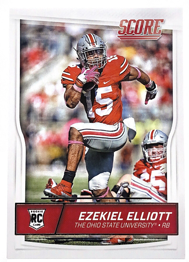 EZEKIEL ELLIOTT *2016 PANINI SCORE *ROOKIE CARD #344 *DALLAS
