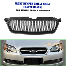 Front Bumper Grille Mesh Grill Cover Kit For Subaru Legacy 2008-2009 Matte Black