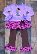 Doc McStuffins Girl Ruffled Leggings And Tee Outfit