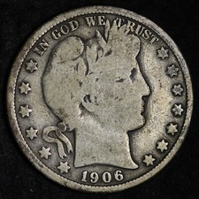 1906-O Barber Silver Half Dollar CHOICE CG/FINE  FREE SHIPPING W74 RCF