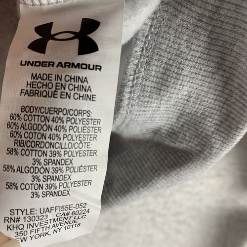 Under Armour Hoodie Boys 4 Gray Cotton Stretch Long Sleeve Logo Pullover 6698 - Picture 5 of 7