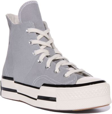 Converse A00741C Chuck 70 Plus Schnürschuhe High Top Unisex Sneaker Grau UK 3 - 11