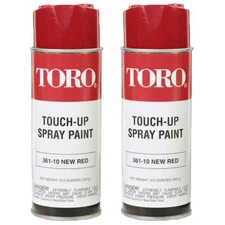 2PK Genuine OEM Toro 361-10 Touch-Up Spray Paint Red 12 Oz.