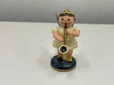 Erzgebirge collector figurine angel Hubrig 6.8 cm. Excellent Condition