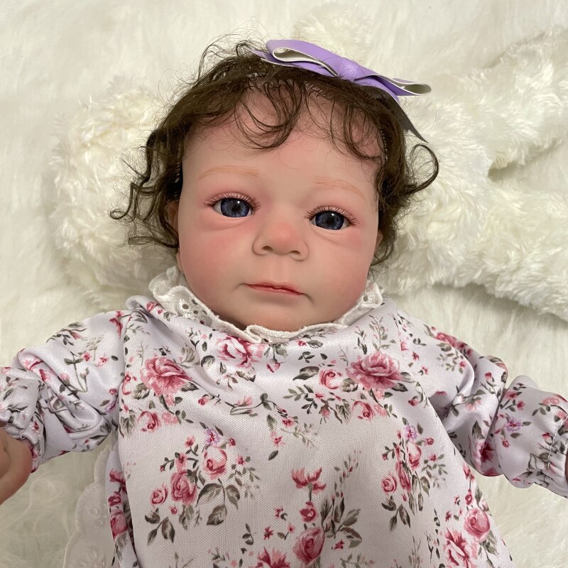 Handmade Lifelike Reborn Baby Doll Felicia 3D Painted Rooted Hair