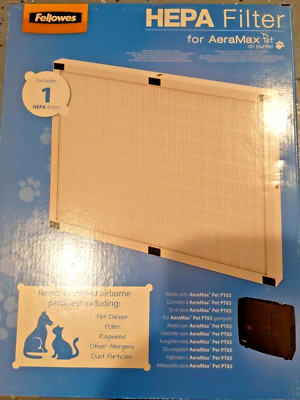(NEW) 1-Pack Fellowes True HEPA Air Filter for AeraMax Pet PT65