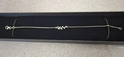 Swiss Star Zirconia Bracelet in Platinum over Sterling Silver 7.5''