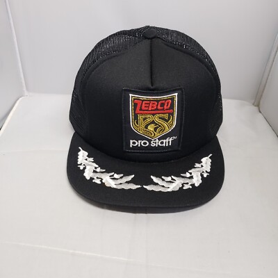 Vintage Zebco Pro Staff  Hat Snapback Trucker  NOS